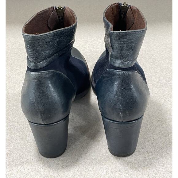 Women's Eric Michael Blue Suede, Leather Ankle Boots -EU Sz 39, US 8.5/9-Hipster - Picture 3 of 9